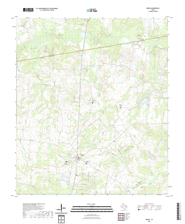 Bedias, TX — USGS 7.5-minute topo (2022)