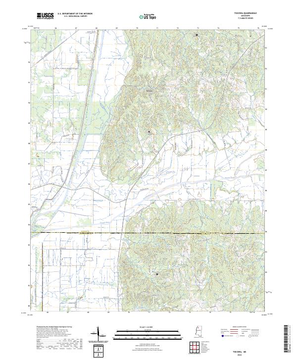 Tocowa, MS — USGS 7.5-minute topo (2024)