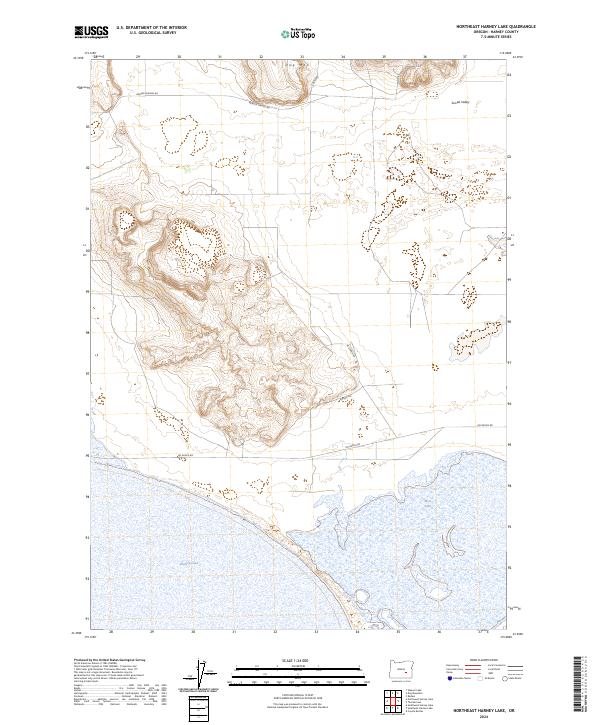 Northeast Harney Lake, OR — USGS 7.5-minute topo (2024)