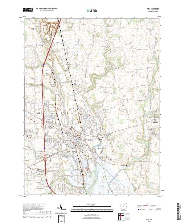 Troy, OH — USGS 7.5-minute topo (2023)