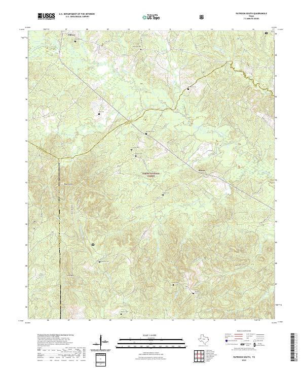 Patroon South, TX — USGS 7.5-minute topo (2022)