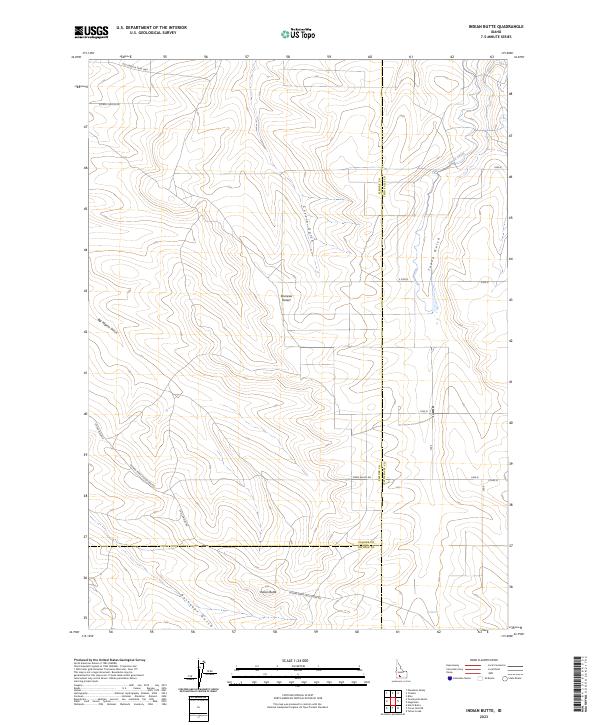 Indian Butte, ID — USGS 7.5-minute topo (2023)