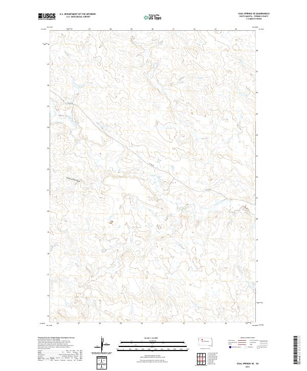 Coal Springs SE, SD — USGS 7.5-minute topo (2021)
