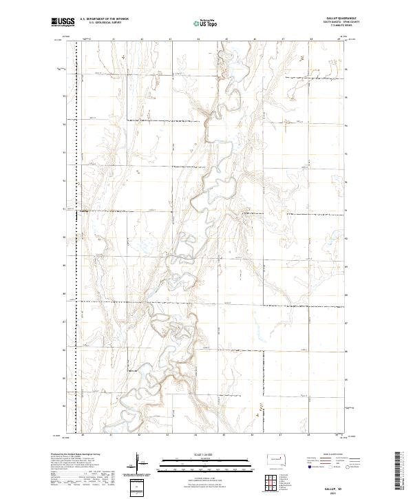 Gallup, SD — USGS 7.5-minute topo (2021)