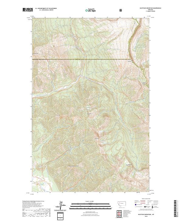 Haystack Mountain, MT — USGS 7.5-minute topo (2024)