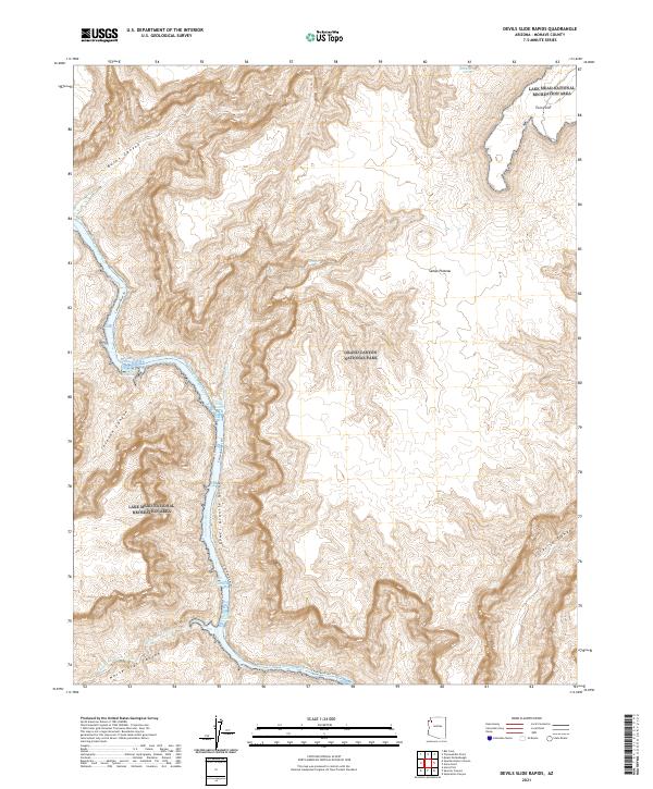 Devils Slide Rapids, AZ — USGS 7.5-minute topo (2021)