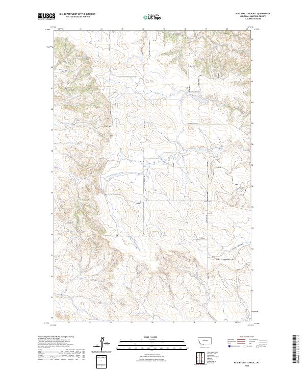 Blackfoot School, MT — USGS 7.5-minute topo (2024)