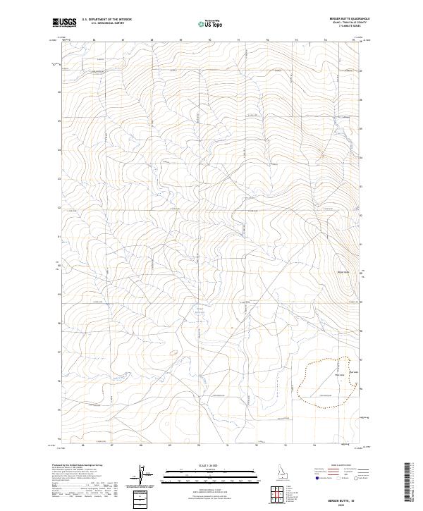 Berger Butte, ID — USGS 7.5-minute topo (2023)