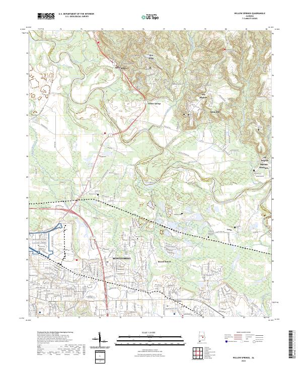 Willow Springs, AL — USGS 7.5-minute topo (2024)