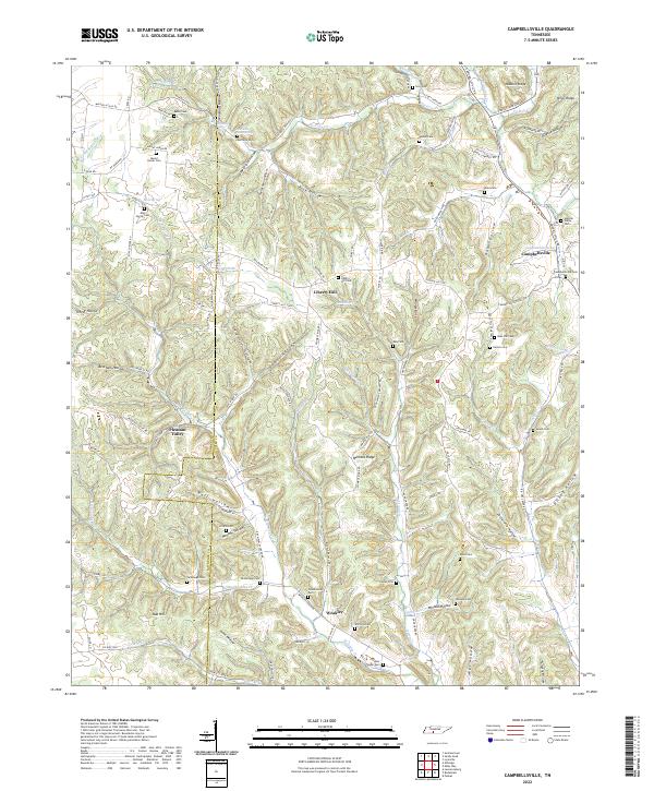 Campbellsville, TN — USGS 7.5-minute topo (2022)