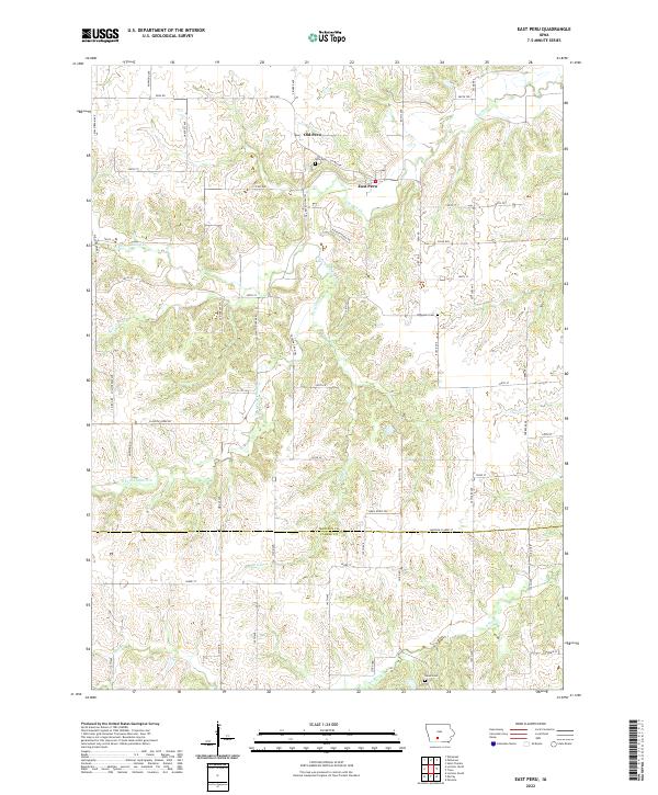 East Peru, IA — USGS 7.5-minute topo (2022)