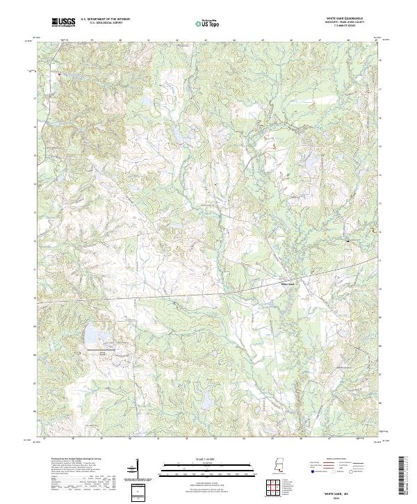 White Sand, MS — USGS 7.5-minute topo (2024)