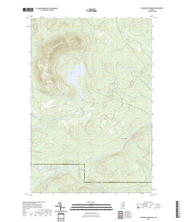 Chandler Mountain, ME — USGS 7.5-minute topo (2024)