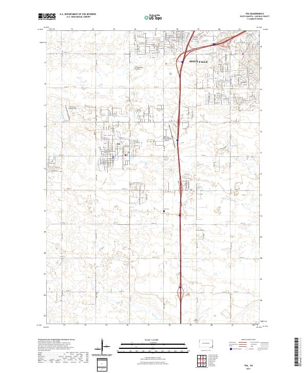 Tea, SD — USGS 7.5-minute topo (2021)