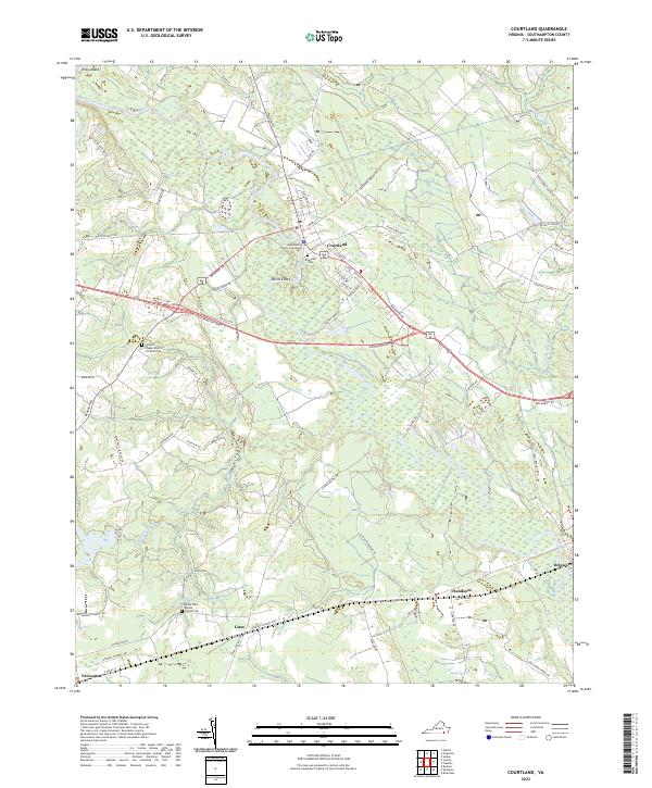 Courtland, VA — USGS 7.5-minute topo (2022)