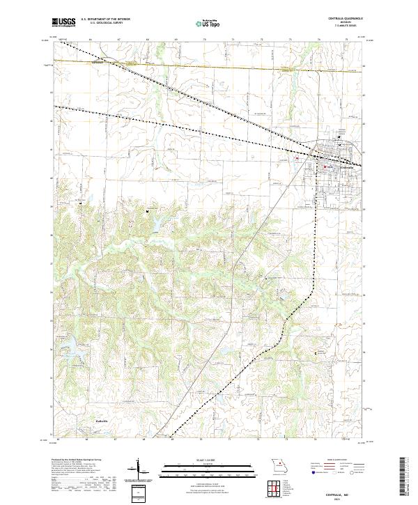 Centralia, MO — USGS 7.5-minute topo (2021)