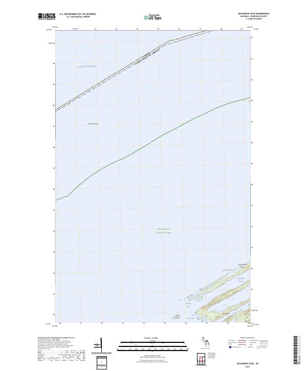 McCargoe Cove, MI — USGS 7.5-minute topo (2023)