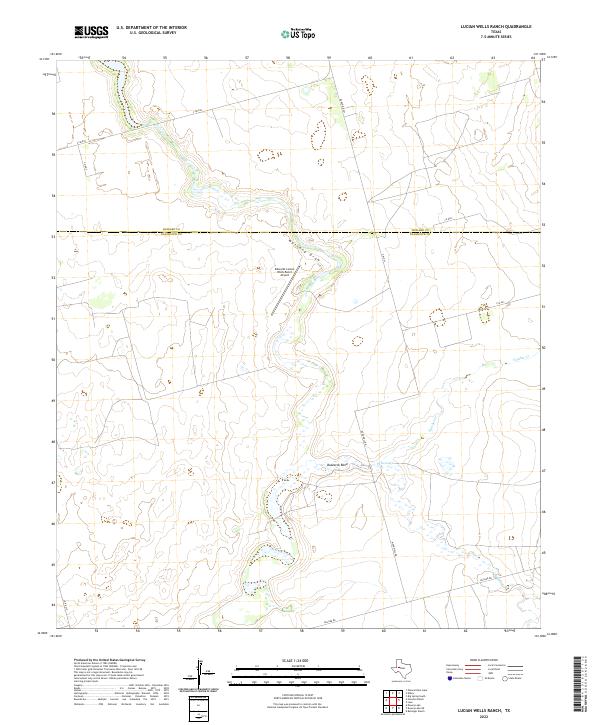 Lucian Wells Ranch, TX — USGS 7.5-minute topo (2022)