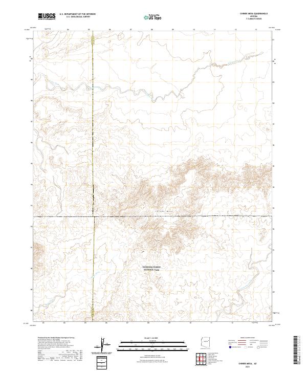 Chinde Mesa, AZ — USGS 7.5-minute topo (2021)
