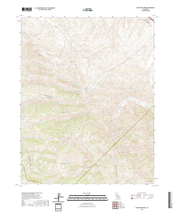 Lone Tree Creek, CA — USGS 7.5-minute topo (2021)
