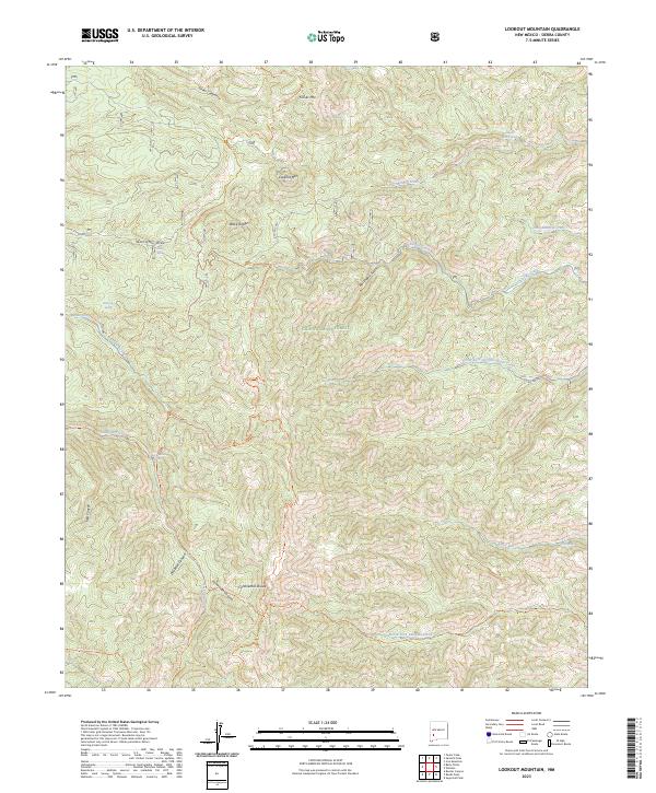 Lookout Mountain, NM — USGS 7.5-minute topo (2023)