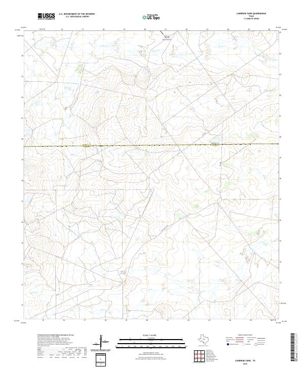 Landrum Tank, TX — USGS 7.5-minute topo (2022)