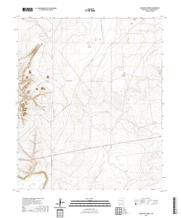 Comanche Spring, NM — USGS 7.5-minute topo (2023)