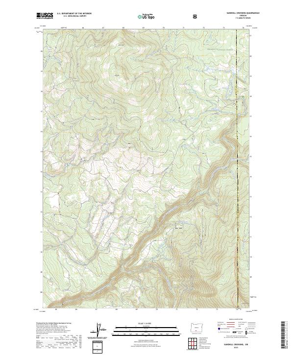 Sandhill Crossing, OR — USGS 7.5-minute topo (2023)