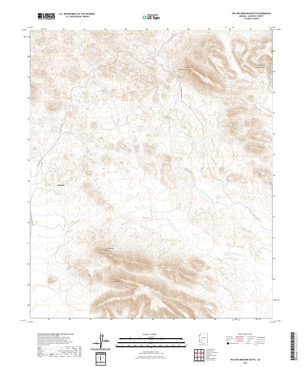 Yellow Medicine Butte, AZ — USGS 7.5-minute topo (2021)
