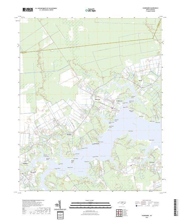 Vandemere, NC — USGS 7.5-minute topo (2022)