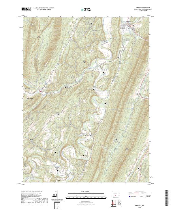 Orbisonia, PA — USGS 7.5-minute topo (2023)