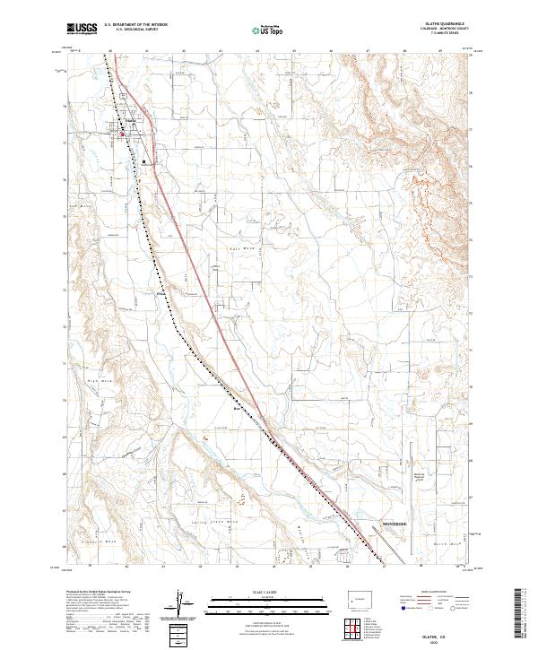 Olathe, CO — USGS 7.5-minute topo (2022)