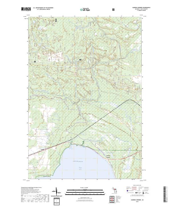 Garden Corners, MI — USGS 7.5-minute topo (2023)
