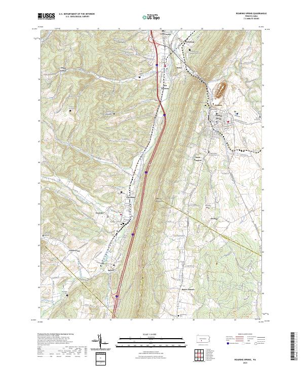 Roaring Spring, PA — USGS 7.5-minute topo (2023)