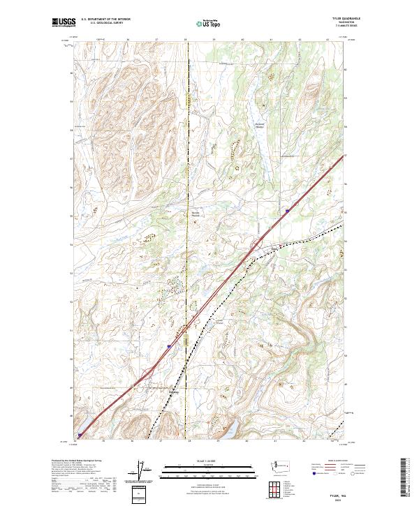 Tyler, WA — USGS 7.5-minute topo (2023)