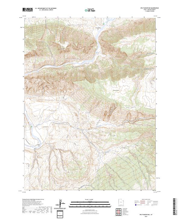 Split Mountain, UT — USGS 7.5-minute topo (2023)