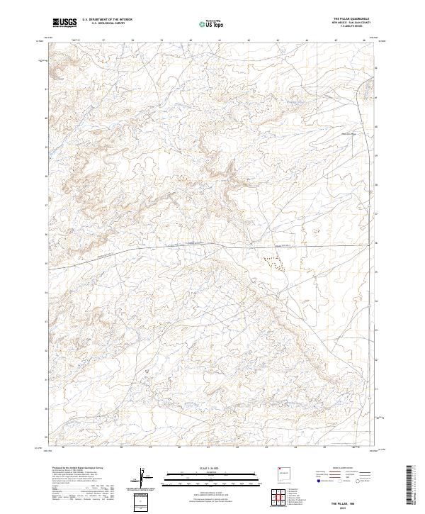 The Pillar, NM — USGS 7.5-minute topo (2023)