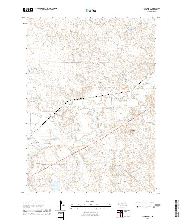 Trunk Butte, NE — USGS 7.5-minute topo (2021)