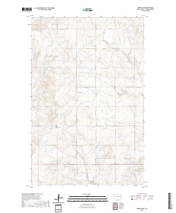 Trenton NW, ND — USGS 7.5-minute topo (2024)