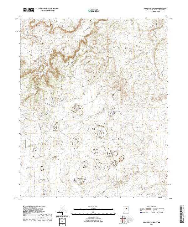 Mesa Palo Amarillo, NM — USGS 7.5-minute topo (2023)