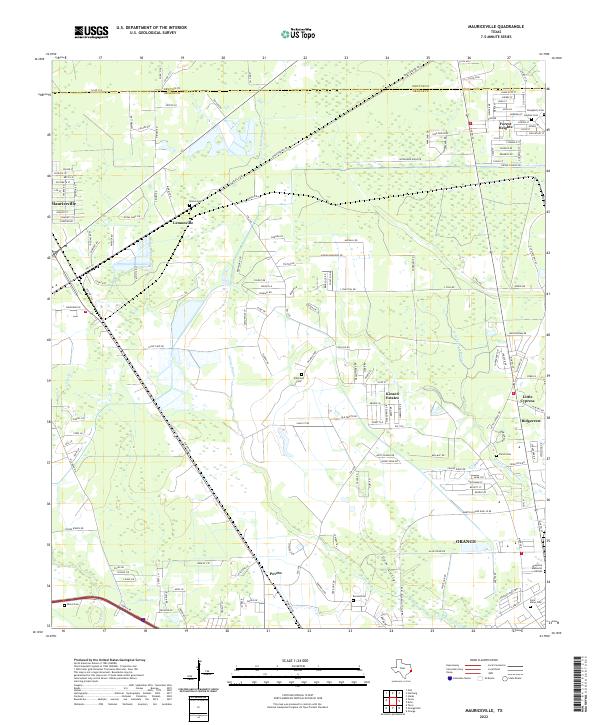 Mauriceville, TX — USGS 7.5-minute topo (2022)