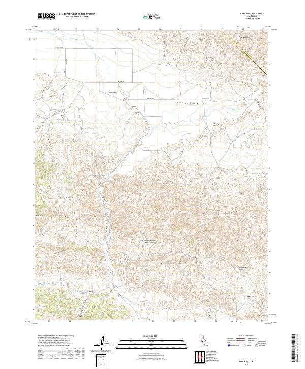 Panoche, CA — USGS 7.5-minute topo (2021)