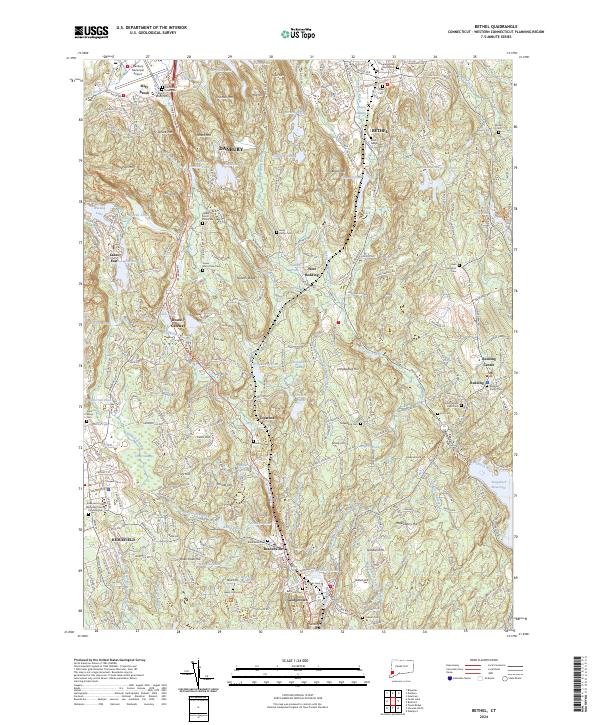Bethel, CT — USGS 7.5-minute topo (2024)
