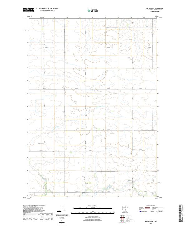 Hayfield NW, MN — USGS 7.5-minute topo (2022)