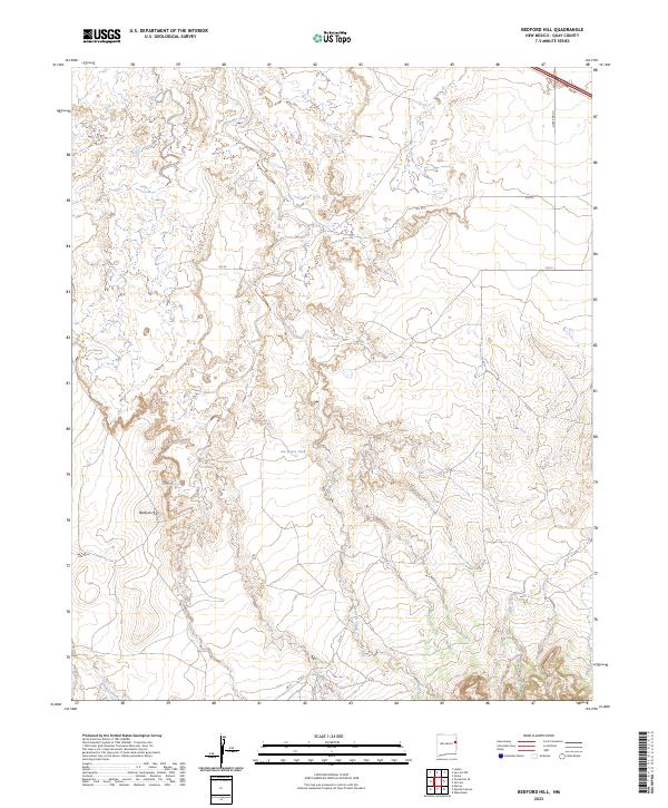 Bedford Hill, NM — USGS 7.5-minute topo (2023)