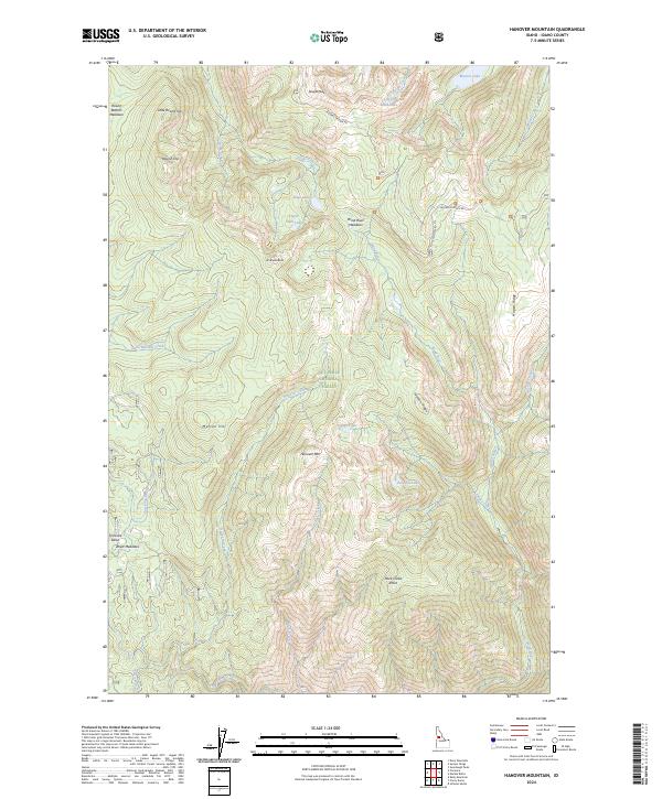 Hanover Mountain, ID — USGS 7.5-minute topo (2024)
