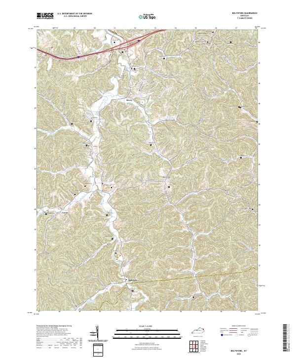 Boltsfork, KY — USGS 7.5-minute topo (2022)