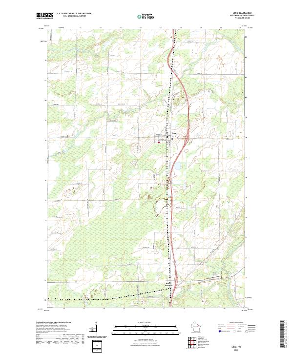 Lena, WI — USGS 7.5-minute topo (2022)