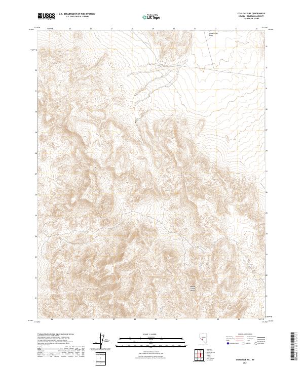 Coaldale NE, NV — USGS 7.5-minute topo (2021)