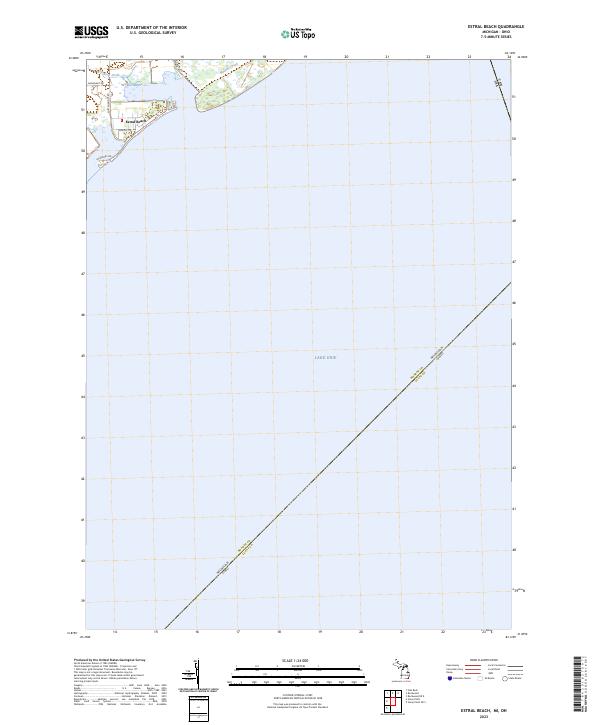 Estral Beach, MI-OH — USGS 7.5-minute topo (2023)